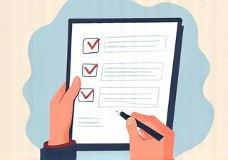 Illustration of filling out a form